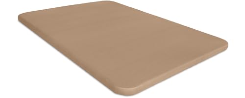 Ventadecolchones - Base Tapizada Modelo Drago Súper-Reforzada con Sistema Antiruido Sin Patas 3D Beige Medida 90 x 190 cm