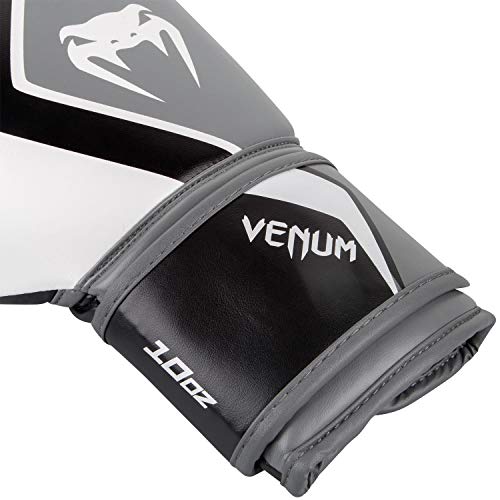 VENUM Contender 2.0, Guantes De Boxeo Unisex Adulto, Blanco/gris-negro, 10 Oz