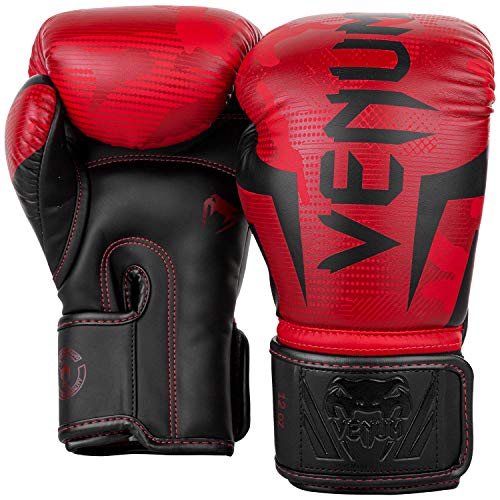 Venum Elite - Guantes de Boxeo para Adultos, Camuflaje Rojo, 12 onzas