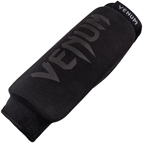 Venum Kontact Espinilleras de Boxeo sin Pie, Unisex Adulto, Negro, Única