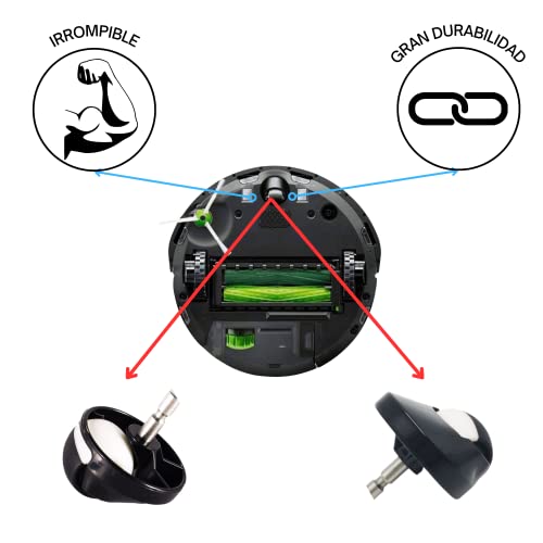 Vera Strike Rueda Delantera para roomba Series 500, 600, 700, 800, 900, E, i S, Pack de 1 Rueda de reemplazo, Kit de respuestos para aspiradora Robot