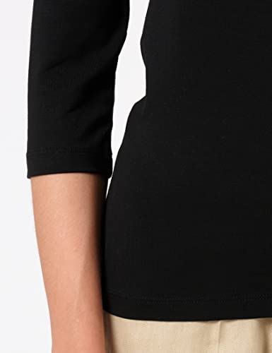Vero Moda Mujer Vmpanda Modal 3/4 Top Jrs Noos Camiseta de Manga Larga, Negro, XL