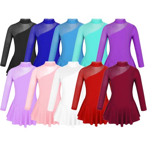 Vestido de baile, vestido de ballet, vestido de danza, guardia, patinaje artístico, una pieza con body bailar, rosa perla, 34 W/36 L