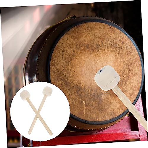 VICASKY - 2 piezas de fieltro de lana para niños, 7 A, mazos de madera para niños, varillas, percusión, mazo, palillos rítmicos, gran caja, grandes batas, tambor, mordedura