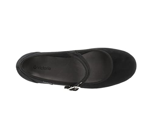 victoria Plano Bailarina ODA Terciopelo & Hebilla 104913-WOMEN para Mujer Negro 38