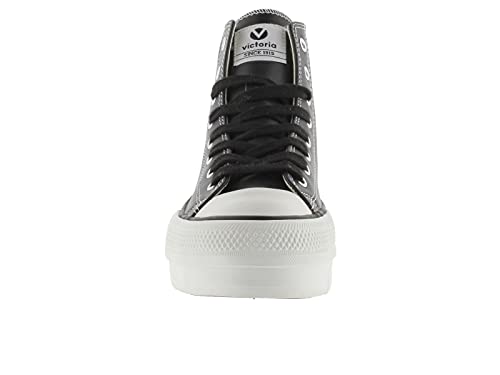 victoria Plataforma Botin Tribu Doble Efecto Piel 1061107-WOMEN para Mujer Negro 39