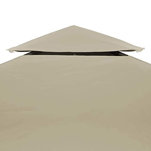vidaXL Toldo de Cenador de Repuesto Tela Impermeable Beige 3x4 m Techo Pérgola
