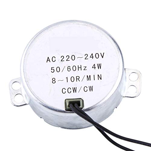 VIFER Motor síncrono, AC 220-240 V Motor síncrono Motorreductor Motor Giratorio Redondo 4 W CW/CCW Piezas del motor (8-10 RPM)
