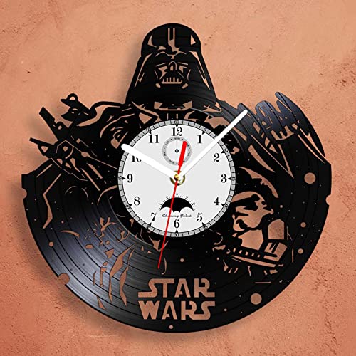 Viiluuxr Reloj de Pared con Disco de Vinilo Silencioso y Decorativo 30CM Movimiento de Cuarzo Salon Cocina Oficina Dormitorio Funciona con Pilas Relojes de Pared.