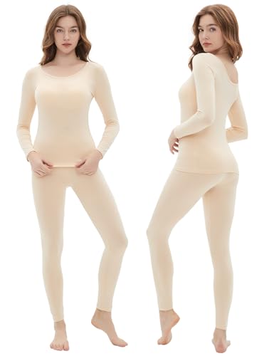 Vinconie Camisetas Termicas Mujer Manga Larga Conjunto Mujer Pantalon y Top