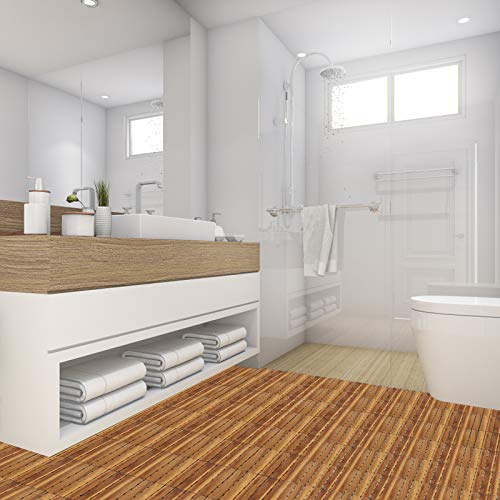VINGO - Baldosas de madera de acacia, 30 x 30 cm, 6 listones de 1 m², baldosas de suelo adecuadas como baldosas de terraza y balcón (11 unidades)