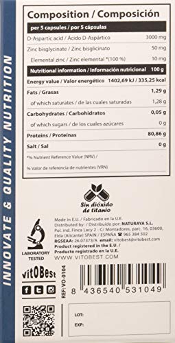 vit.O.Best Daa (D-Aspartic Acid + Zinc) 90 Caps 100 g