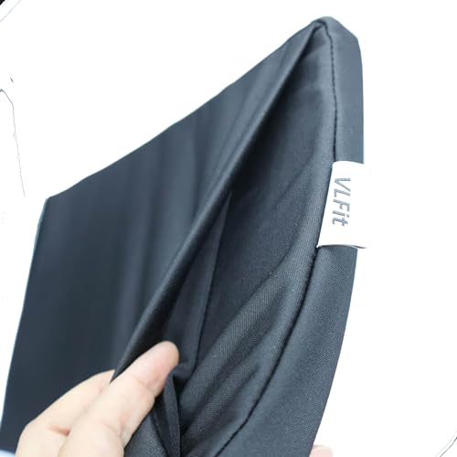VLFit Cojín de Cabeza de Yoga de Pilates - con Funda de Tela extraíble y Lavable a máquina (Negro)