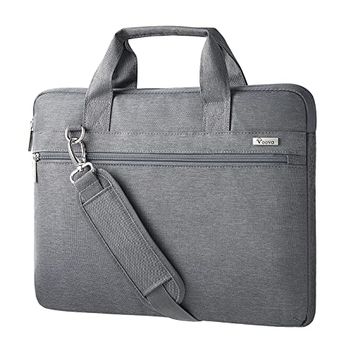 Voova Funda para Portátil de 13 13.3 13,3 pulgadas Protección 360° Maletin Ordenador Bolsa PC Laptop Bag impermeable antichoque compatible MacBook Dell Acer HP Lenovo Hombre Mujer Gris