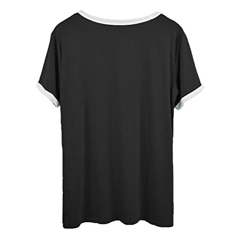 Voqeen Mujer Camiseta de Manga Corta con Cuello Redondo y Estampado Arcoiris para Adolescentes, Camiseta para Niñas, Camisetas con Estampado Cristiano, Blusa de Verano, Camisetas Sin Mangas