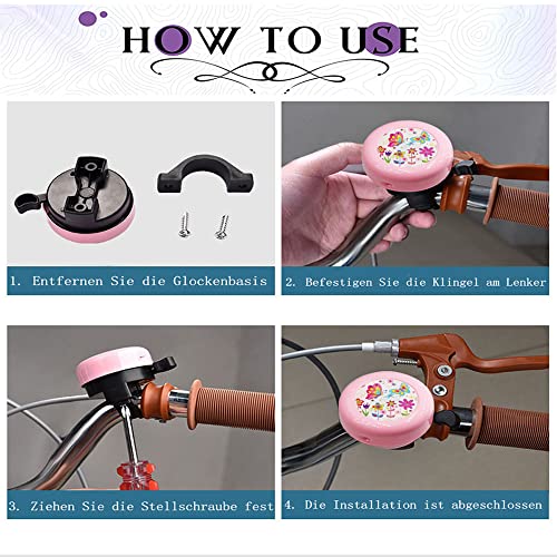 WADY Timbre de bicicleta para niños, ideal para bicicleta de niños, bicicleta y bicicleta – Timbre de bicicleta para niños, campana de bicicleta para niños – Patinete de bicicleta