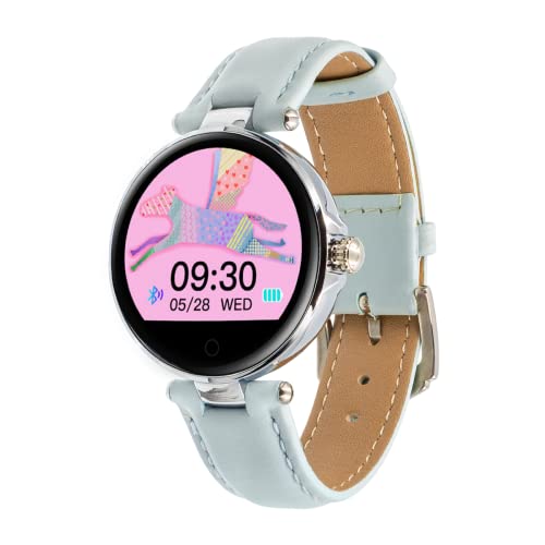 WATCHMARK Smartwatch WR6 con Correa de Piel Azul