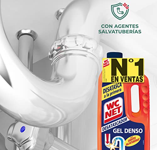 WC Net - Energy Desatascador Gel para Tuberías, Desatasca a la Primera, 1L