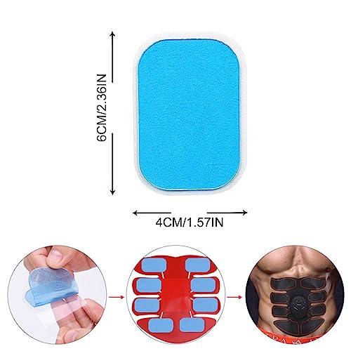WeddHuis 12 Piezas EMS Gel Conductor Parches Abdominales Electroestimulador Tens Muscular Compex Hidrogel Hojas de Repuesto Gel Pad para Six Pack Estimuladores Eléctricos Fitness ABS Gluteos Trainer