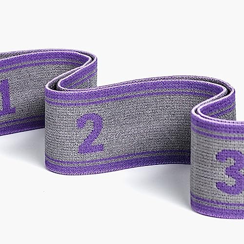 WeddHuis Bandas Elasticas Fitness, Banda de Estiramiento de Yoga para Ni&Ntilde s y Adultos, Banda Elástica de Resistencia con 9 Anillos, para Pilates, Yoga, Fitness, Gimnasia, Crossfit y Danza