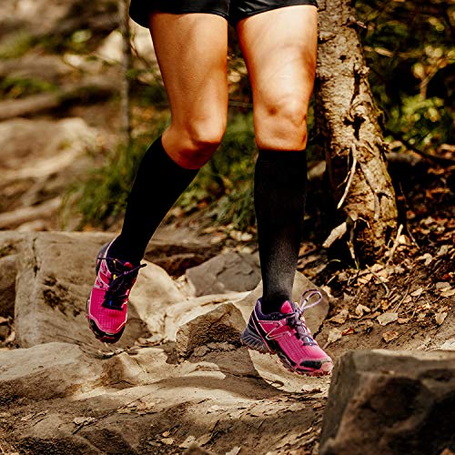 Weekend Peninsula 2 Pares Calcetines/Medias de Compresión para Hombres y Mujeres, Running, Deporte, Correr, Senderismo, Volar, Viajar, Varicosas, Embarazo y Médicos (43-46, Azul)