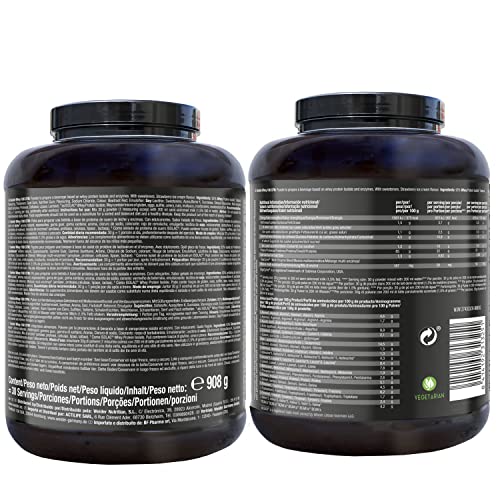 Weider, Isolate Whey 100CFM, 100% Aislado de Proteina de Suero, Alta Pureza y Cero Azúcar y Cero Aspartamo, Sabor Helado de Frambuesa, Bote con 908 g