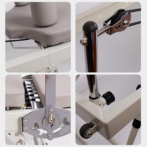 WENNEWU Reformador De Pilates, Cama De Yoga Plegable Multifuncional, Equipo Plegable De La MáQuina del Reformador De Pilates, Cama De Pilates De Intensidad Ajustable,Negro
