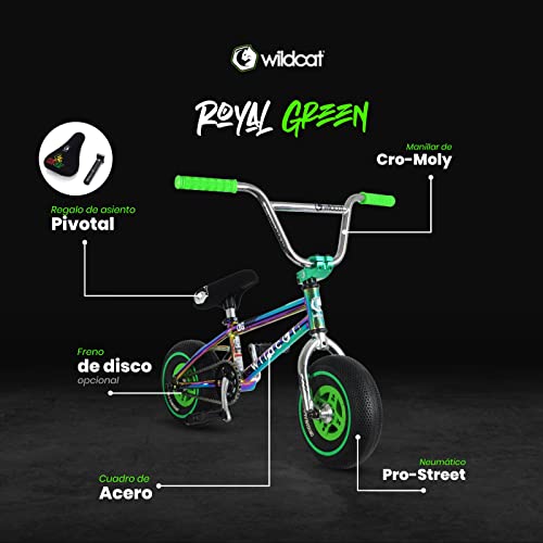 Wildcat Mini BMX Royal Green de 10 Pulgadas (sin Frenos)