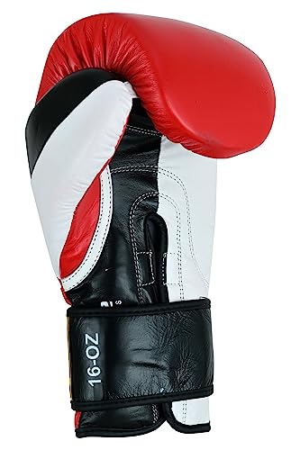 Winning Streak Pro Guantes de Boxeo Muay Thai Entrenamiento, Boxeo Guantes para Sparring Kickboxing Artes Marciales Saco Manoplas de Guantes de Boxeo Training Negro/Rojo (12oz)