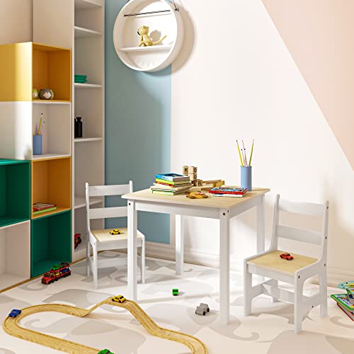 WOLTU 3 uds. Grupo de Asientos para Niños Mesa y 2 Sillas en Edad Preescolar Muebles para Niños SG005