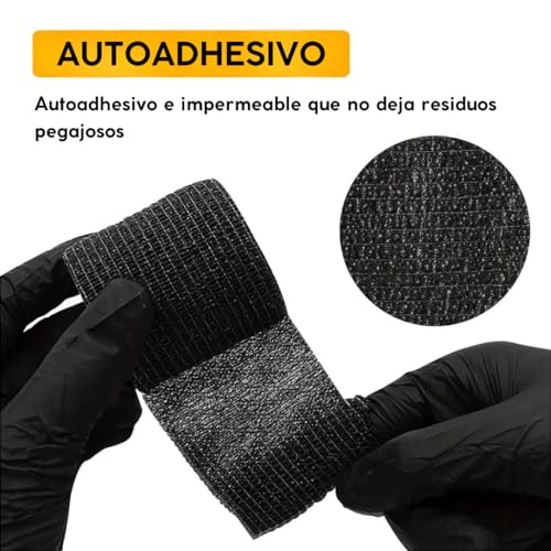[x15]Tape Crossfit (Amarillo) - 15 Vendas autoadhesivas, esparadrapo deportivo, venda cohesiva, venda elástica, cinta deportiva, protección de dedos y vendaje deportivo 4,5m x 5cm