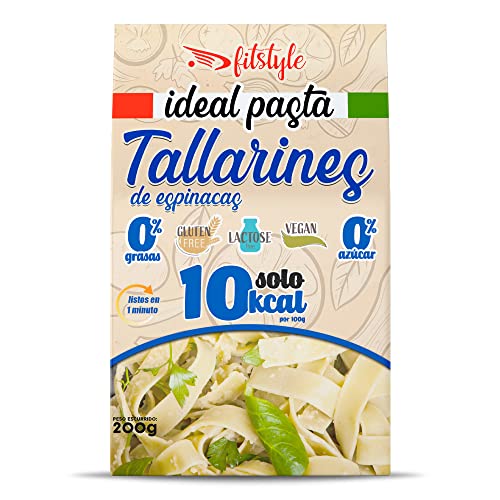 (x6) Pasta Konjac FITstyle | Konjac | Sin calorías | Saciante | Escurrir, aliñar y listo (2 x Espinacas - 2 x Tomate - 2 x Albahaca)