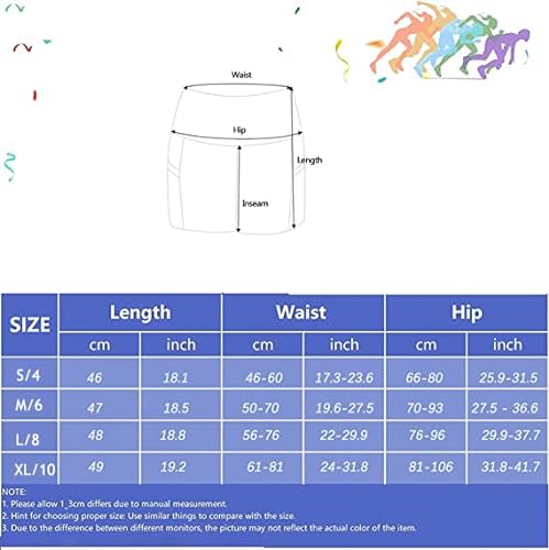 XDSP Pantalones Leggings Cortos de Yoga para Mujeres, Pantalones Cortos Deportivos de Cintura Alta Running Pantalones Cortos de Yoga con Bolsillo Lateral para Fitness Yoga Correr Secado Rápido