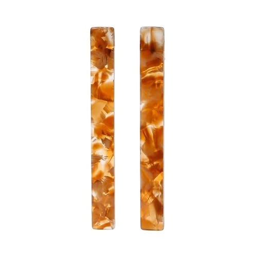 XIGAWAY Pendientes de resina acrílica Pendientes geométricos cuadrados barra larga joyería de carey, Plástico,
