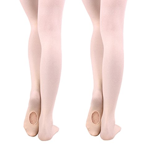 XPX Garment 2 Pares de Niña Medias De Ballet Convertibles para Niñas Panty