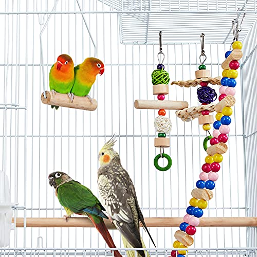 Yaheetech Jaula para Pájaros Jaula con Soporte Ruedas para Canarios Jaula Mascota 46 x 35 x 158,5 cm Blanco