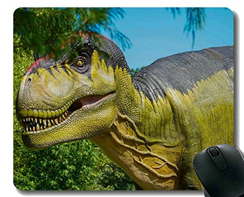 Yanteng Alfombrilla de ratón Antideslizante, Oficina de Dinosaurio Feliz Alfombrilla de ratón