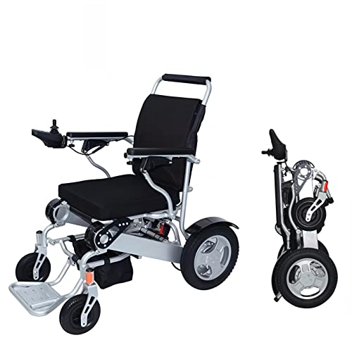 YAZURI Silla de Ruedas eléctrica, Motor de Potencia máxima de 600 W + Peso Neto 25 kg Ligero y Plegable + batería de Gran Capacidad 20AH + Soporte de Carga 180 kg
