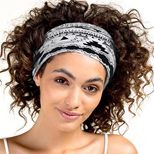 Yean - Diadema de yoga ancha para la cabeza, estampado a cuadros, banda para el pelo de tela elástica deportiva, accesorios para el cabello para mujeres y niñas (paquete de 3)