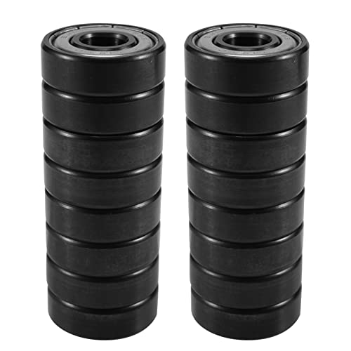 Yeruvce 16 Piezas de CeráMica 608 Rodamientos 8X22X7Mm ABEC-11 HíBrido 6 Bolas Blancas ZrO2 Rodamiento de Patineta Patinaje Rodillo en LíNea