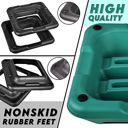 Yes4All Q5HV Plataforma aeróbica ajustable de alto escalón, 16 x 16 pulgadas, plataformas de escalón negro/verde para ejercicios aeróbicos