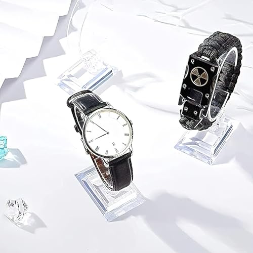 Yhuasia 15 Pcs Expositor Relojes, Galeria del Coleccionista, Galeria Coleccionista, Expositor de Relojes Transparente para Sobremesa, Vitrina y Mostrador de Pulseras de Reloj