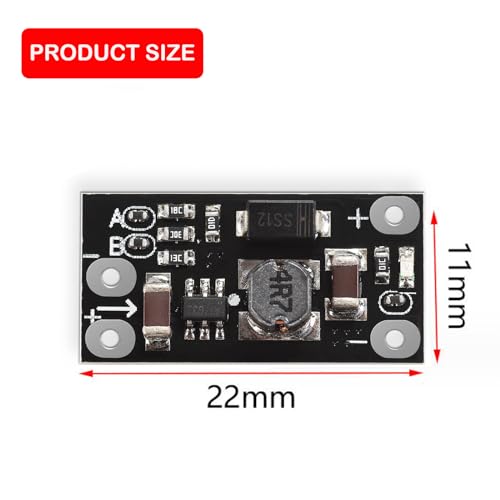 Yizhet Step Up Boost Converter, Convertidor DC-DC Step-Up, Regulador De Voltaje De 3,7V A 5V 8V 9V 12V Con Indicador Led, Paquete De 10 Piezas.