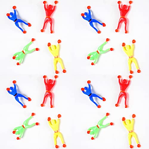 YUTOU 20 piezas hombres ventana trepador hombres ventana escalador juguete pegajoso pared escalada araña-hombre caminante de ventana crawler elástico pegajoso juguete para niños fiesta