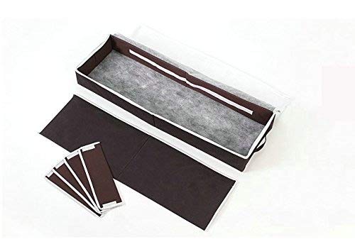 Zapatero Organizador de Zapatos Caja Plegable de Almacenaje de Zapatos para Debajo de la Cama, Armario, Color Marrón