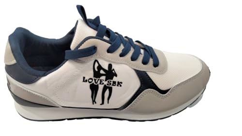 Zapatillas Chico para Baile Latino SBK, Deportivas Blancas Salsa Bachata Kizomba Hombre (44)