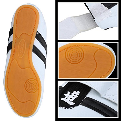 Zapatillas de Taekwondo, Artes Marciales Zapatillas de Entrenamiento Zapatillas de Boxeo Karate Kung Fu Tai Chi Zapatos de Rayas reemplazo para Hombres Mujeres Niños