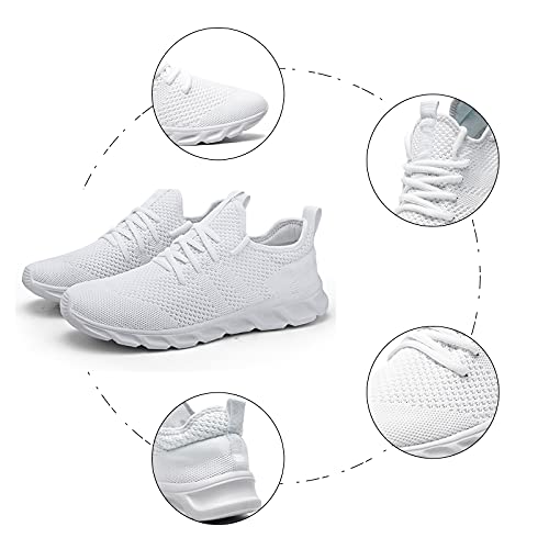 Zapatillas Mujer Deportivas Zapatos Running Bambas Deporte Cordones Zapatilla Correr Deportivos Casual Deportiva Fitness Mujeres Andar ShoesTrabajo Gym Sneakers Blanco 41