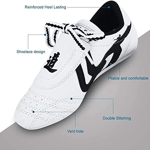 Zapatos de Artes Marciales, Zapatillas para Taekwondo, Karate, Kungfu y Tai chi, Unisex, Transpirables y Ligeras.