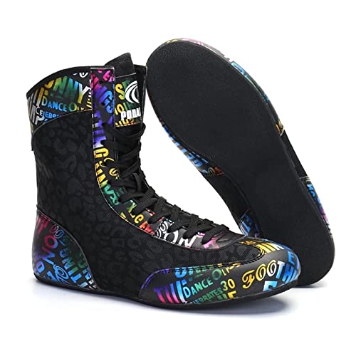 Zapatos de boxeo profesionales para hombres y mujeres, zapatos de boxeo ligeros, talla 36-45, zapatos de lucha libre de lujo antideslizantes, Purple, 37 1/3 EU